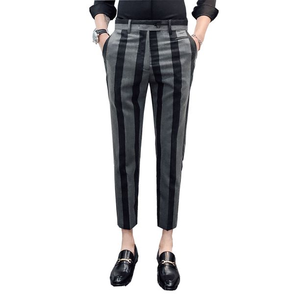 brand new pants fashion gentlemen striped casual social dress suit pant slim fit men clothes mens trousers, Black
brand new pants fashion gentlemen striped casual social dress suit pant slim fit men clothes mens trousers, Black