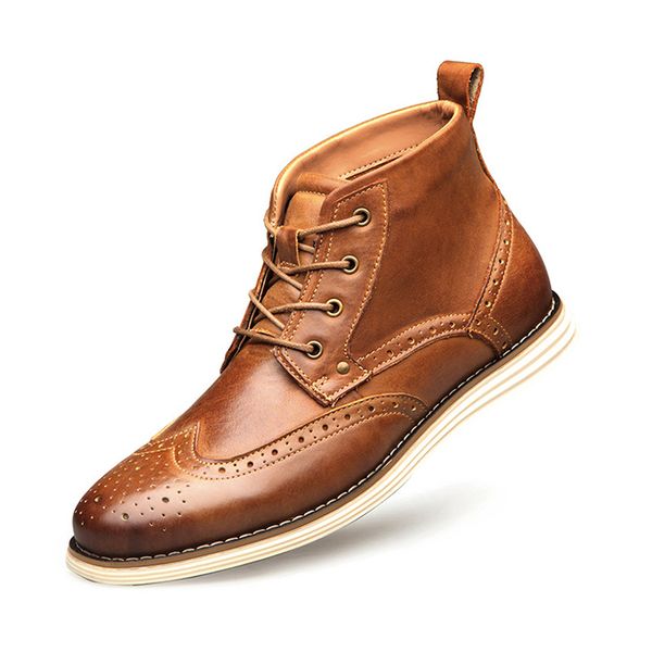 men formal dress shoes pointed toe genuine leather high-boot designer oxfords casual shoes gentle party business wedding shoes with box, Black
men formal dress shoes pointed toe genuine leather high-boot designer oxfords casual shoes gentle party business wedding shoes with box, Black