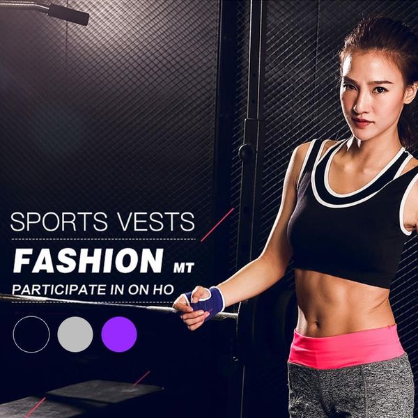 fashion false two pieces slim-type sportwear women padded vest sport bra running fitness women bandage shockproof underwear, White;black
fashion false two pieces slim-type sportwear women padded vest sport bra running fitness women bandage shockproof underwear, White;black