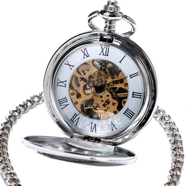 mechanical pocket watch genuine product flip trend of fashion classic silver roman characters retro lanyard hollow out analog wa, Slivery;brown
mechanical pocket watch genuine product flip trend of fashion classic silver roman characters retro lanyard hollow out analog wa, Slivery;brown