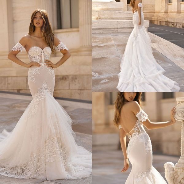 berta 2019 wedding dresses sweetheart lace appliques bridal gowns sweep train backless beach mermaid wedding dress vestidos de noiva, White
berta 2019 wedding dresses sweetheart lace appliques bridal gowns sweep train backless beach mermaid wedding dress vestidos de noiva, White