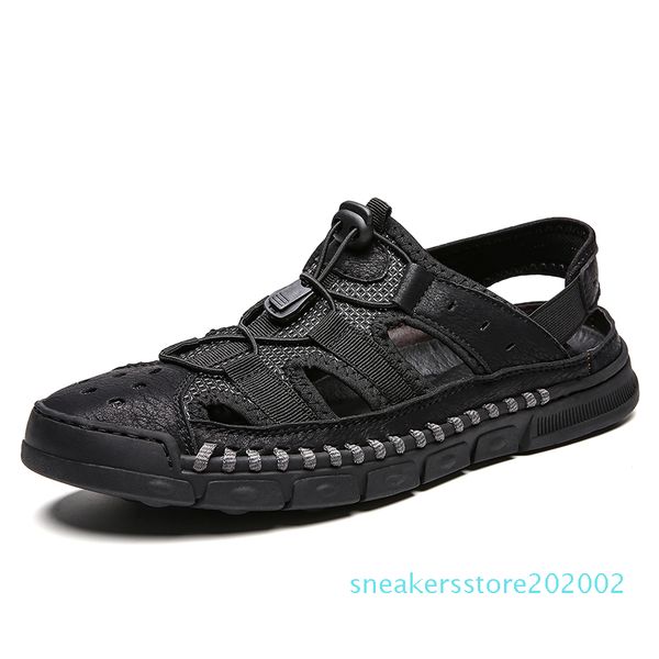 2020 men genuine leather soft handmade sandals summer men comfortable shoes retro sewing casual beach shoes big size 38-46 s02, Black
2020 men genuine leather soft handmade sandals summer men comfortable shoes retro sewing casual beach shoes big size 38-46 s02, Black