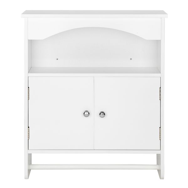 home furniture bathroom wall mounted cabinet wood toilet hanging cabinet with 2 doors and towel rail