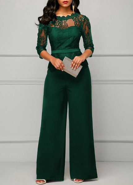 patchwork lace jumpsuit women casual see through o neck wide leg pants jumpsuits elegant office lady overalls for women, Black;white
patchwork lace jumpsuit women casual see through o neck wide leg pants jumpsuits elegant office lady overalls for women, Black;white