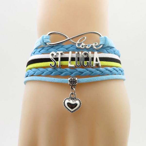 infinity love st lucia bracelet heart charm bracelet love st lucia national flag bracelet & bangle for woman and man, Golden;silver
infinity love st lucia bracelet heart charm bracelet love st lucia national flag bracelet & bangle for woman and man, Golden;silver