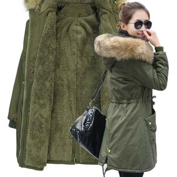 women's trench coats fashion autumn warm winter jackets women fur collar long parka plus size lapel casual cotton womens outwear park 2, Tan;black
women's trench coats fashion autumn warm winter jackets women fur collar long parka plus size lapel casual cotton womens outwear park 2, Tan;black