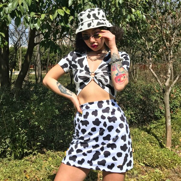 dairy cow print two piece set 2 piece set women two piece outfits crop and skirt set streetwear bodycon matching sets, White
dairy cow print two piece set 2 piece set women two piece outfits crop and skirt set streetwear bodycon matching sets, White