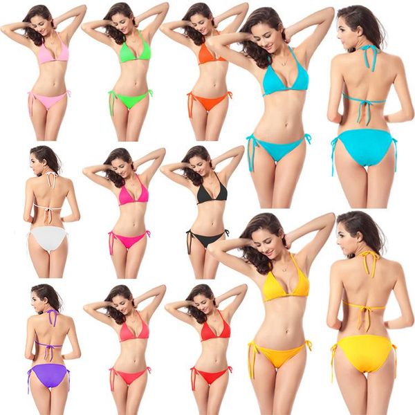 2019 swimwear for women bikini swimsuits summer beachwear bras candy color beach clothing solid string bikini two piece set europe
2019 swimwear for women bikini swimsuits summer beachwear bras candy color beach clothing solid string bikini two piece set europe