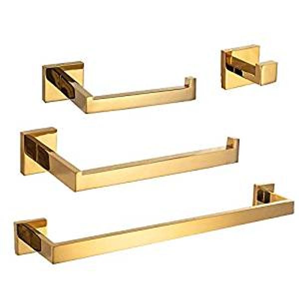 polished gold bathroom accessory set robe hook towel bar toilet roll paper holder towel ring wall mounted sus304 stainless steel
polished gold bathroom accessory set robe hook towel bar toilet roll paper holder towel ring wall mounted sus304 stainless steel