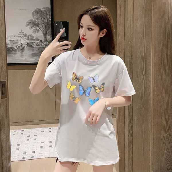 2020 super fire white cotton t-shirt butterfly butterfly short-sleeved t-shirt women ins fashion loose printing half-sleeved top
2020 super fire white cotton t-shirt butterfly butterfly short-sleeved t-shirt women ins fashion loose printing half-sleeved top