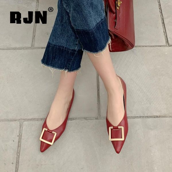 rjn women flats cow leather pointed toe slip-on metal decoration shallow solid shoes office comfortable flats ro106, Black
rjn women flats cow leather pointed toe slip-on metal decoration shallow solid shoes office comfortable flats ro106, Black