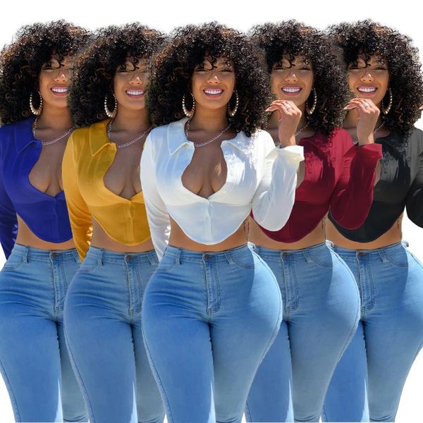 womens and open back long sleeve crop spring blouses casual clothing plus sizes, White
womens and open back long sleeve crop spring blouses casual clothing plus sizes, White