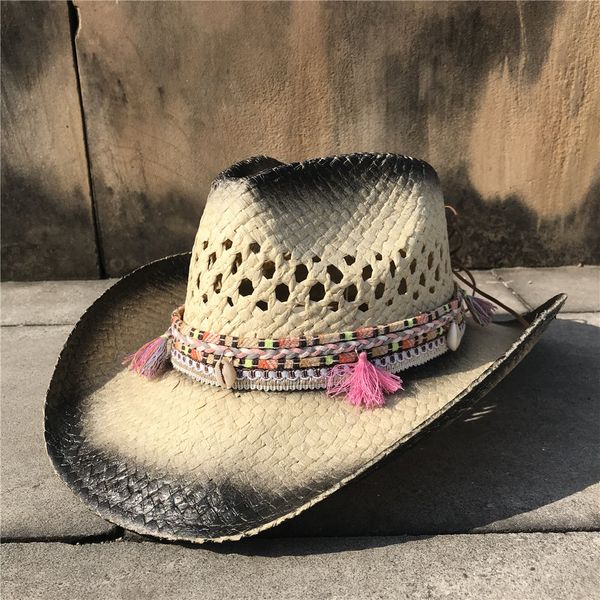 2019 new women tassel hollow western cowboy hat elegant lady sombrero hombre hat fascinator sunbonnet sun, Blue;gray
2019 new women tassel hollow western cowboy hat elegant lady sombrero hombre hat fascinator sunbonnet sun, Blue;gray