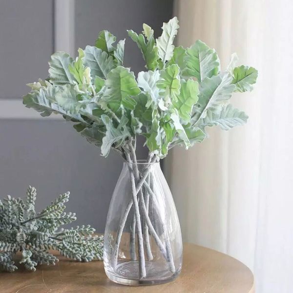 33cm artificial green leaf plants silk senecio cineraria room table decor dusty miller graden l fake flowers a8337
33cm artificial green leaf plants silk senecio cineraria room table decor dusty miller graden l fake flowers a8337
