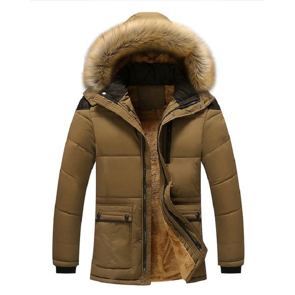winter jacket windproof coat jacket winter male new fleece thickening hooded fur collar, Black
winter jacket windproof coat jacket winter male new fleece thickening hooded fur collar, Black