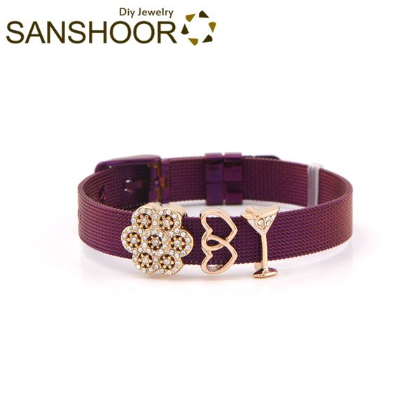 sanshoor new fashion snowflake keeper bracelet set with flower double hearts martini slide charms for women new year's gift 1set, Golden;silver
sanshoor new fashion snowflake keeper bracelet set with flower double hearts martini slide charms for women new year's gift 1set, Golden;silver