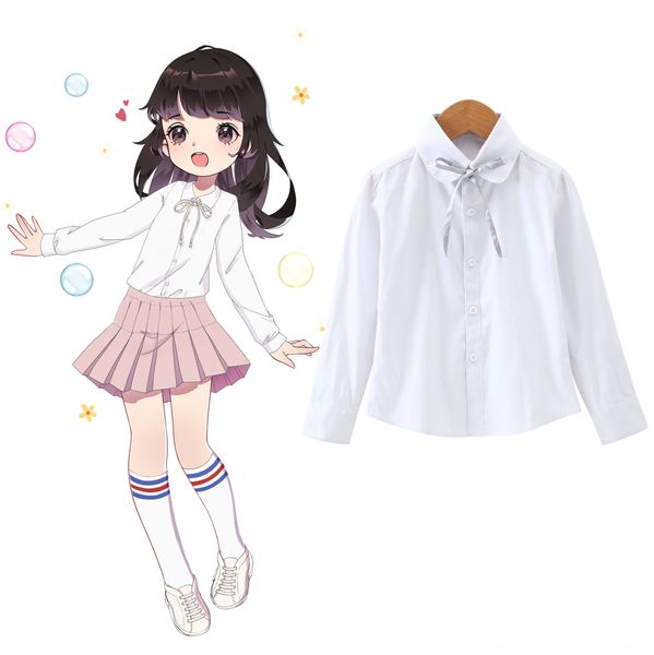 girls' long-sleeved autumn clothing white children's white shirt cotton multicolor shirt pupil's performance costume, White;black
girls' long-sleeved autumn clothing white children's white shirt cotton multicolor shirt pupil's performance costume, White;black