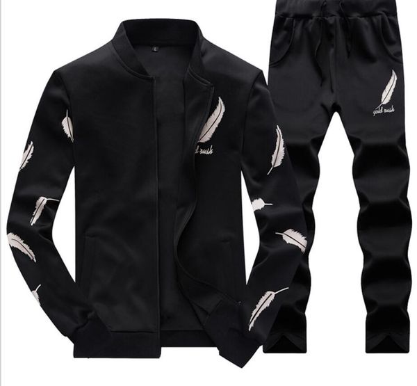 mens baseball jacket pants tracksuits sports teenager clothing sets fashion feather design printed suits, Gray
mens baseball jacket pants tracksuits sports teenager clothing sets fashion feather design printed suits, Gray