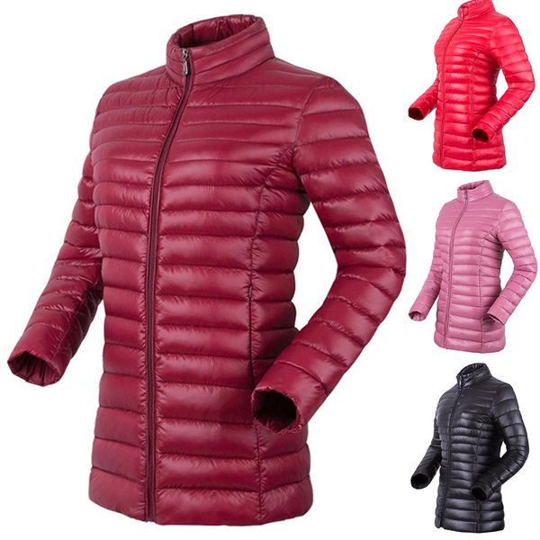 women autumn winter stand collar zipper pocket warm cotton long down jacket winter women coat warm outwear, Black
women autumn winter stand collar zipper pocket warm cotton long down jacket winter women coat warm outwear, Black