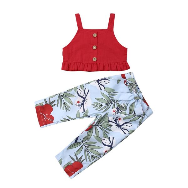 new baby girls floral clothes toddler kids vest crop floral long pants outfits set 0-5y, White
new baby girls floral clothes toddler kids vest crop floral long pants outfits set 0-5y, White