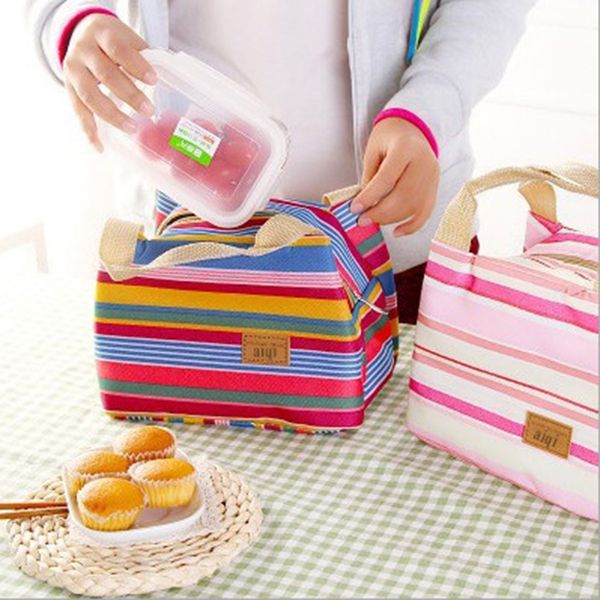 6styles portable lunch bags with stripe lunch box outdoor travel picnic lunch keep warm storage bag
6styles portable lunch bags with stripe lunch box outdoor travel picnic lunch keep warm storage bag