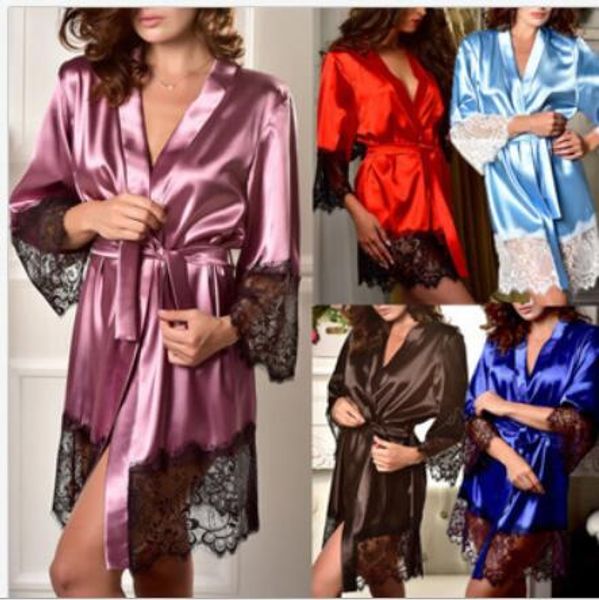 new brand silk women pajamas sets sleepwear set silk nighties lady robe gown sets women sleeping clothing dress, Black;red
new brand silk women pajamas sets sleepwear set silk nighties lady robe gown sets women sleeping clothing dress, Black;red