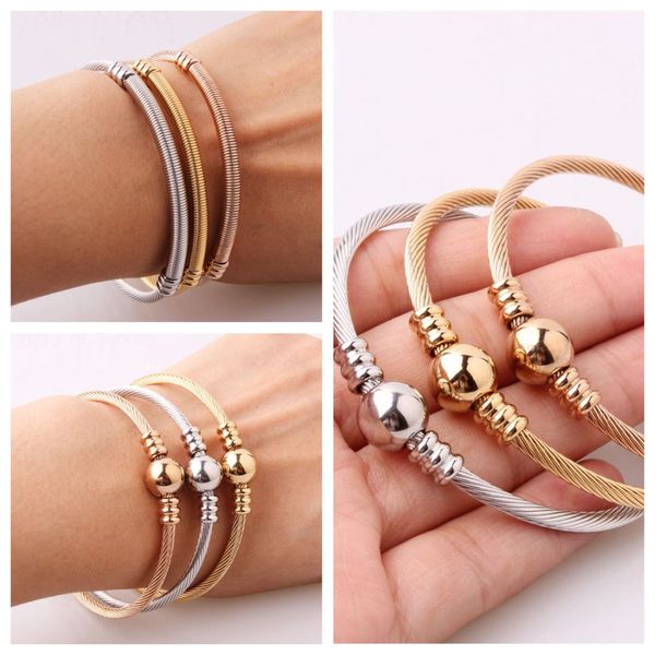 3pcs/set silver&gold&rose gold tone 316l stainless steel wire cable chain charm womens cuff bangle bracelet jewelry 3mm, Golden;silver
3pcs/set silver&gold&rose gold tone 316l stainless steel wire cable chain charm womens cuff bangle bracelet jewelry 3mm, Golden;silver