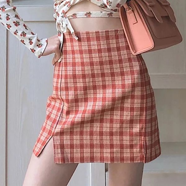 women summer fashion plaid 5 color high waist skirts 2020 sweet girl slit jk mini skirts chic lady streetwear skirt jupe femme, Black
women summer fashion plaid 5 color high waist skirts 2020 sweet girl slit jk mini skirts chic lady streetwear skirt jupe femme, Black