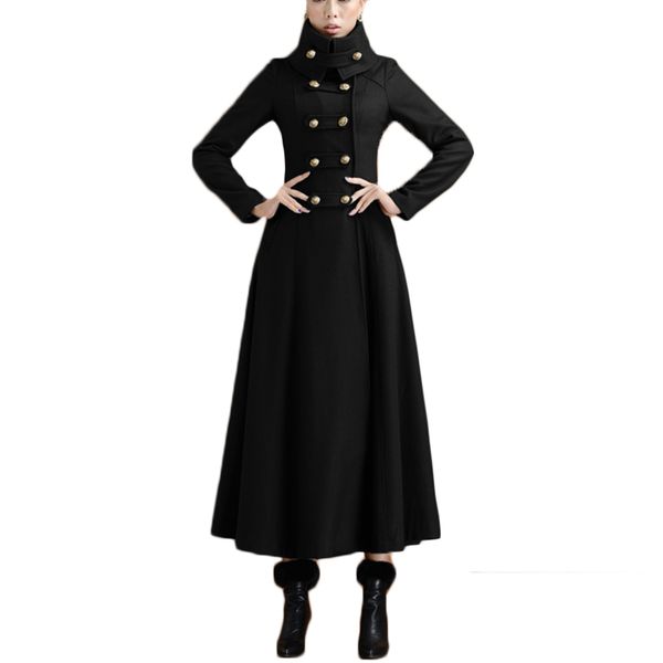 women's wool & blends 2021 women black jacket vintage stand collar double-breasted slim long coat plus size autumn winter overcoat
women's wool & blends 2021 women black jacket vintage stand collar double-breasted slim long coat plus size autumn winter overcoat