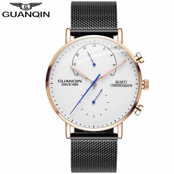 mens watches guanqin brand chronograph luminous clock luxury men business creative mesh strap quartz watch relogio masculino, Slivery;brown
mens watches guanqin brand chronograph luminous clock luxury men business creative mesh strap quartz watch relogio masculino, Slivery;brown