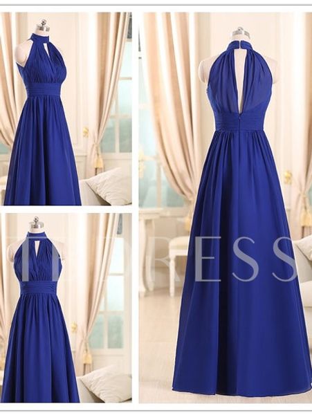 2019 Cheap High Neck Bridesmaid Dresses Chiffon Spring Sleeveless Floor-Length Bridesmaid Wedding Party Dresses Custom Made Cheap
2019 Cheap High Neck Bridesmaid Dresses Chiffon Spring Sleeveless Floor-Length Bridesmaid Wedding Party Dresses Custom Made Cheap