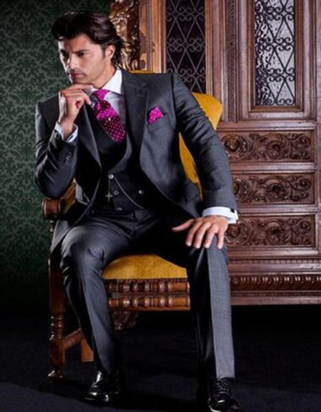classic notch lapel wedding tuxedos slim fit suits for men groomsmen suit prom formal suits (jacket+pants+vest+tie) 847, Black;gray
classic notch lapel wedding tuxedos slim fit suits for men groomsmen suit prom formal suits (jacket+pants+vest+tie) 847, Black;gray