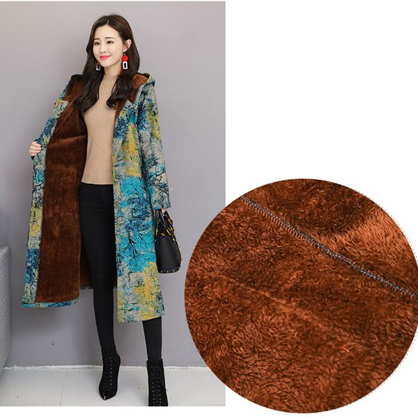 2019 winter new large size cotton clothing gold velvet cotton coat women's long retro foral plus plus velvet thick winter coat, Black
2019 winter new large size cotton clothing gold velvet cotton coat women's long retro foral plus plus velvet thick winter coat, Black