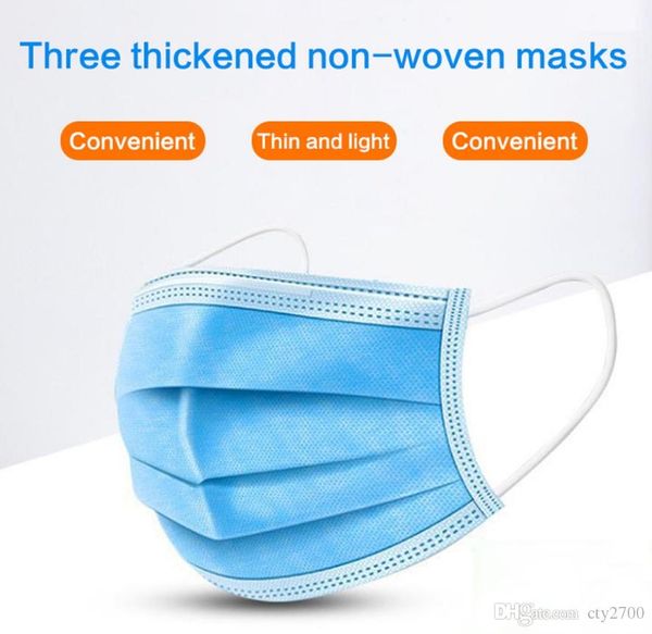 100pcs disposable face masks daily 3 layers protective mask anti fog dust-proof non-woven for civil use ce certification dhl shipping
100pcs disposable face masks daily 3 layers protective mask anti fog dust-proof non-woven for civil use ce certification dhl shipping