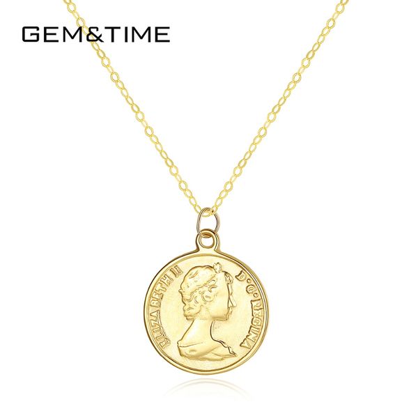 gem&time elizabeth round 14k gold round pendant necklaces for women wedding engagement jewelry yellow gold collares au585 n14101, Silver
gem&time elizabeth round 14k gold round pendant necklaces for women wedding engagement jewelry yellow gold collares au585 n14101, Silver
