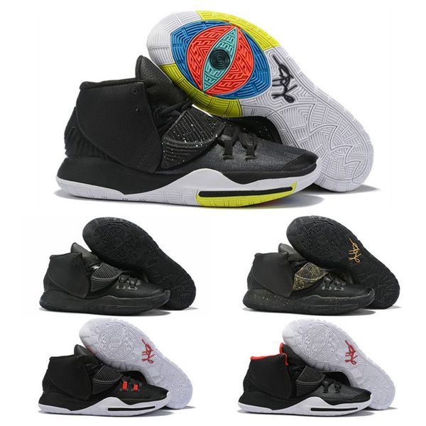 2019 kyrie 6 basketball shoes man 6s black white-yellow metallic gold sports shoes size 40-46
2019 kyrie 6 basketball shoes man 6s black white-yellow metallic gold sports shoes size 40-46