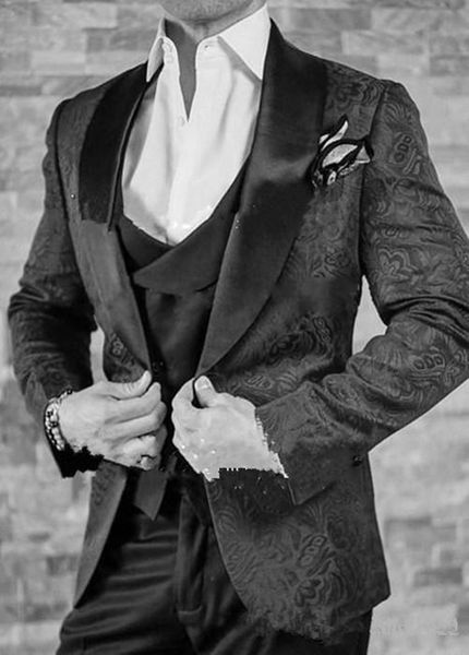 new one button black groom tuxedos shawl lapel groomsmen man suits mens wedding suits (jacket+pants+vest+tie) 4168, Black;gray
new one button black groom tuxedos shawl lapel groomsmen man suits mens wedding suits (jacket+pants+vest+tie) 4168, Black;gray