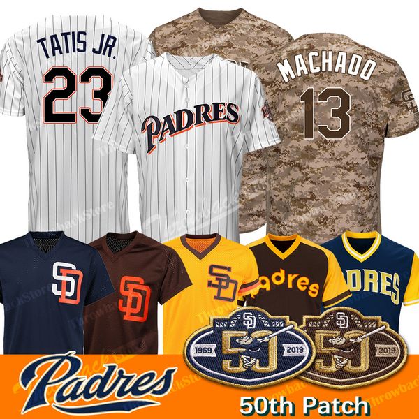 San Diego Custom Padres Jerseys Anniversary Tatis Jr. Manny Machado Ian Kinsler Wil Myers Francisco Mejia
San Diego Custom Padres Jerseys Anniversary Tatis Jr. Manny Machado Ian Kinsler Wil Myers Francisco Mejia
