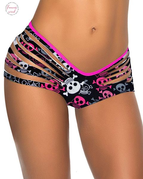 high waist skull print cut bikinis out separates swimsuit women board shorts swimwear bandage bathing suit brazilian tanga bikini bottom, White;black
high waist skull print cut bikinis out separates swimsuit women board shorts swimwear bandage bathing suit brazilian tanga bikini bottom, White;black