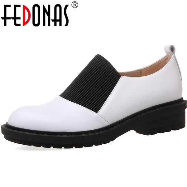 fedonas 2020 spring elastic band women cow leather shoesbasic party round toe thick heeled shallow new arrival shoes woman, Black
fedonas 2020 spring elastic band women cow leather shoesbasic party round toe thick heeled shallow new arrival shoes woman, Black