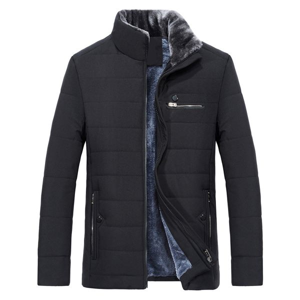 men winter coat jacket middle-aged fleece warm cotton padded thicken male parkas jackets coat mens stand collar outwear overcoat, Black
men winter coat jacket middle-aged fleece warm cotton padded thicken male parkas jackets coat mens stand collar outwear overcoat, Black