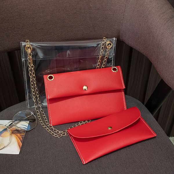 2020 new transparent shoulder crossbody bags pu pvc clear bag satchel bag casual chain handbags purses son and mother wild
2020 new transparent shoulder crossbody bags pu pvc clear bag satchel bag casual chain handbags purses son and mother wild