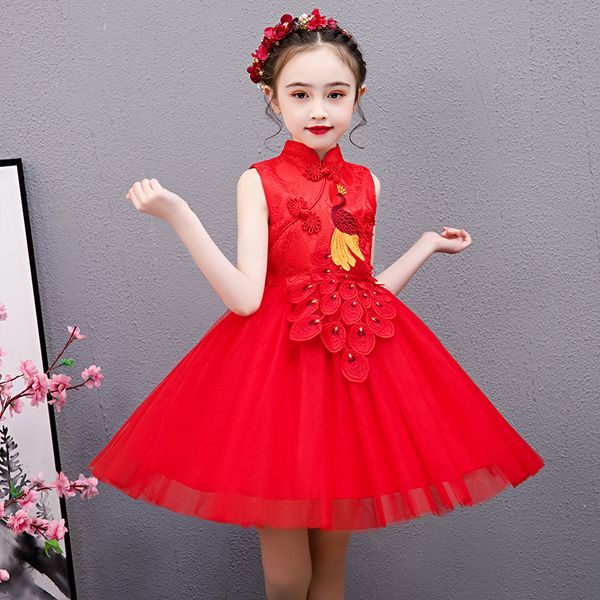 princess girls elegant tulle dress boutique cartoon embroidery festival party wedding dresses bridesmaids gauze vestidos dress, Red;yellow 
princess girls elegant tulle dress boutique cartoon embroidery festival party wedding dresses bridesmaids gauze vestidos dress, Red;yellow