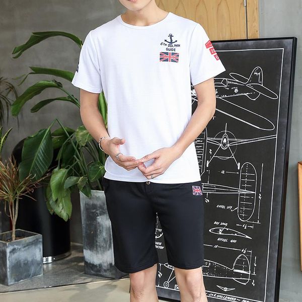 new summer men set short sleeve t shirts two piece +shorts suit sportswear set men's clothing sets male men's tracksuit kawaii, Gray 
new summer men set short sleeve t shirts two piece +shorts suit sportswear set men's clothing sets male men's tracksuit kawaii, Gray