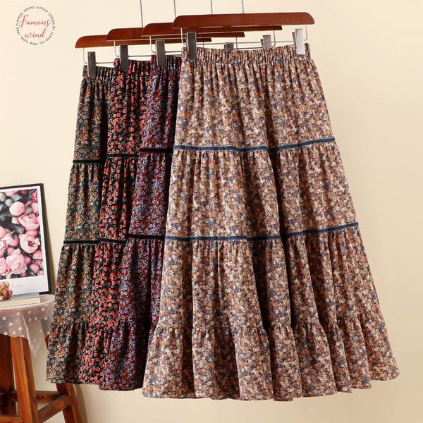 korean style spring floral printing a line long boho skirts elastic waist paragraph patchwork pleated long skirts, Black
korean style spring floral printing a line long boho skirts elastic waist paragraph patchwork pleated long skirts, Black
