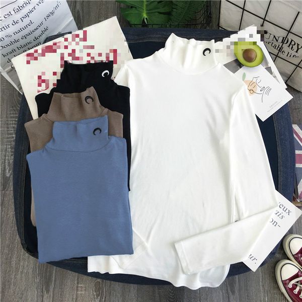 new spring autumn punk black t-shirt fashion high collar moon embroidered harajuku women long sleeve slim t-shirts, White
new spring autumn punk black t-shirt fashion high collar moon embroidered harajuku women long sleeve slim t-shirts, White