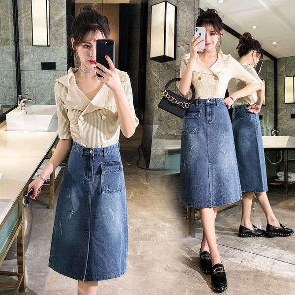 hayblst brand denim skirts womens 2020 summer plus size 5xl vintage kawaii clothes korean style tall waist fashion jean clothing, Black
hayblst brand denim skirts womens 2020 summer plus size 5xl vintage kawaii clothes korean style tall waist fashion jean clothing, Black