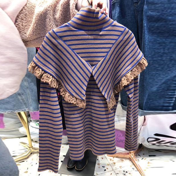 2020 spring autumn new striped lace stitching stripe thin pullover knit korea fashion trend tight ladies turtleneck sweater, White;black
2020 spring autumn new striped lace stitching stripe thin pullover knit korea fashion trend tight ladies turtleneck sweater, White;black