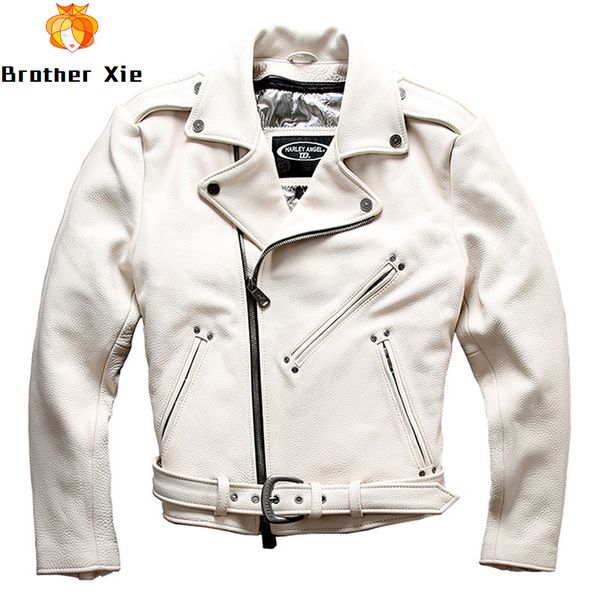 2020 men's genuine leather jacket real cowhide jackets slanted zippers white motorcycle biker jackets for male, Black
2020 men's genuine leather jacket real cowhide jackets slanted zippers white motorcycle biker jackets for male, Black