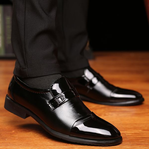Luxury PU Leather Fashion Men Business shoes wedding dress suit formal shoes men loafers slip on men shoes, Black
Luxury PU Leather Fashion Men Business shoes wedding dress suit formal shoes men loafers slip on men shoes, Black